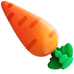 Carrot 3D Emoji arrow cursor