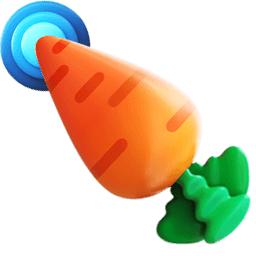 Carrot 3D Emoji hand cursor