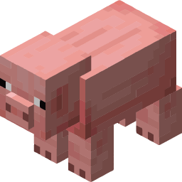 Carrot on a Stick and Pig Minecraft hand cursor