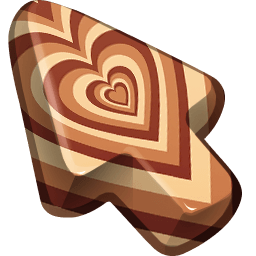 Coffee Cream Brown Heart Color arrow cursor