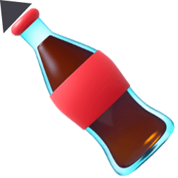 Cola 3D Emoji arrow cursor