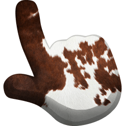 Cow Animal Skin Texture hand cursor