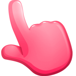 Crimson Pink Color hand cursor