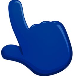 Dark Blue Color hand cursor