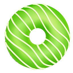 Doughnut With Green Glaze Eats And Drinks hand cursor