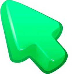 Electric Green Color arrow cursor