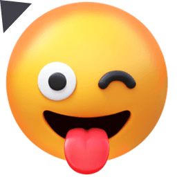 Face With Tongue 3D Emoji arrow cursor