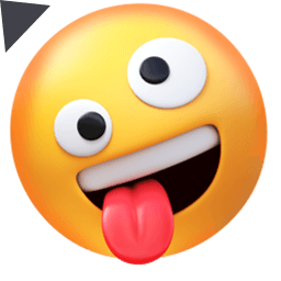 Face With Tongue 3D Emoji hand cursor