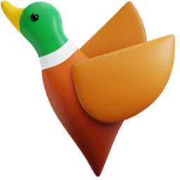 Flying Duck 3D Emoji arrow cursor