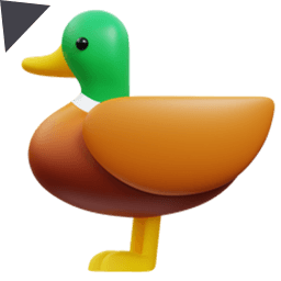 Flying Duck 3D Emoji hand cursor