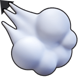 Ghost 3D Emoji hand cursor