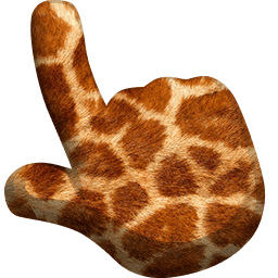 Giraffe Animal Skin Texture hand cursor