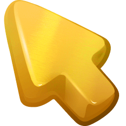 Gold Color arrow cursor