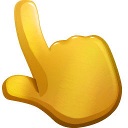 Gold Color hand cursor