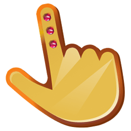 Gold Gam Stone hand cursor