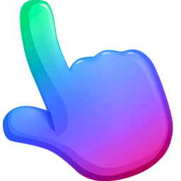 Gradient Color hand cursor