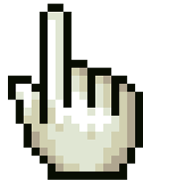 Gray Pixel Classic hand cursor