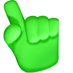 Green Classic hand cursor