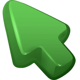 Green Color arrow cursor