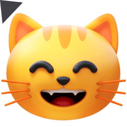 Grinning Cat 3D Emoji hand cursor