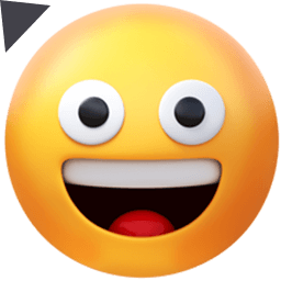 Grinning Face 3D Emoji arrow cursor