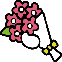 Hello Kitty And A Bouquet Of Flowers arrow cursor