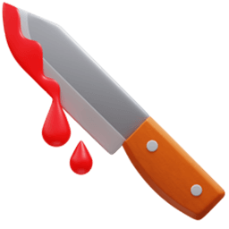 Horror Knife 3D Emoji hand cursor