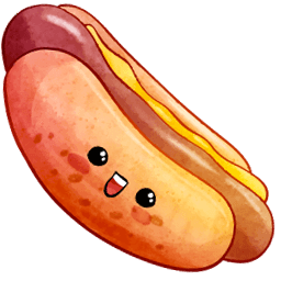 Hotdog Sausage Kawaii Food And Drinks arrow cursor