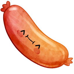 Hotdog Sausage Kawaii Food And Drinks hand cursor