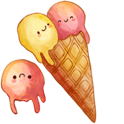 Ice Cream Kawaii Food And Drinks hand cursor