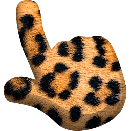 Leopard Animal Skin Texture hand cursor