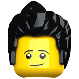 Man Hair Swept Back Lego hand cursor