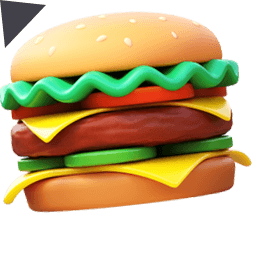 MCdonalds Burger French Fries 3D Emoji arrow cursor