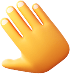 Palm Hand Pointer 3D Emoji arrow cursor