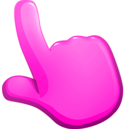 Pink Magenta Color hand cursor