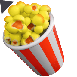 Popcorn 3D Emoji hand cursor