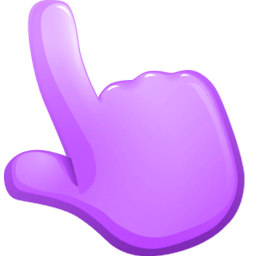 Purple Color hand cursor