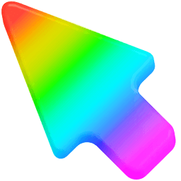 Rainbow 3D Gradient Classic arrow cursor