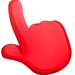 Red Color hand cursor