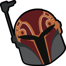 Red Mandalorian Star Wars hand cursor