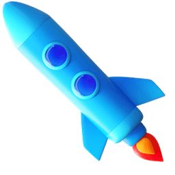 Rocket In Space 3D Emoji arrow cursor