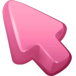 Rose Color arrow cursor