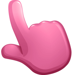 Rose Color hand cursor