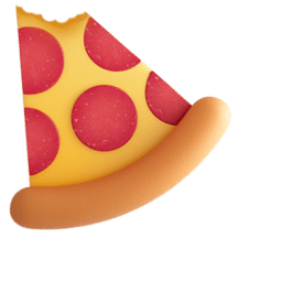 Salami Pizza 3D Emoji hand cursor