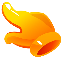 Simple Orange Classic hand cursor