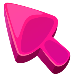 Simple Pink Classic arrow cursor