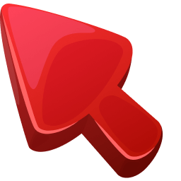 Simple Red Classic arrow cursor