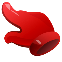 Simple Red Classic hand cursor