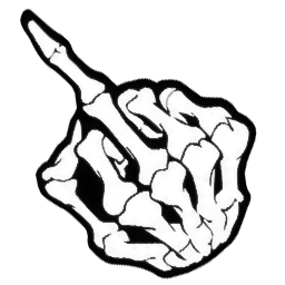 Skeleton Middle Finger Hip-Hop Rappers arrow cursor