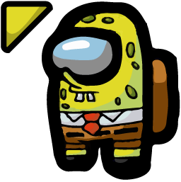 SpongeBob impostor among us cursor arrow cursor